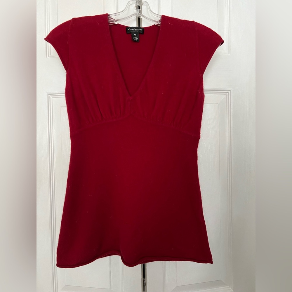Lord & Taylor Ruby Red Cashmere Sweater Size XS